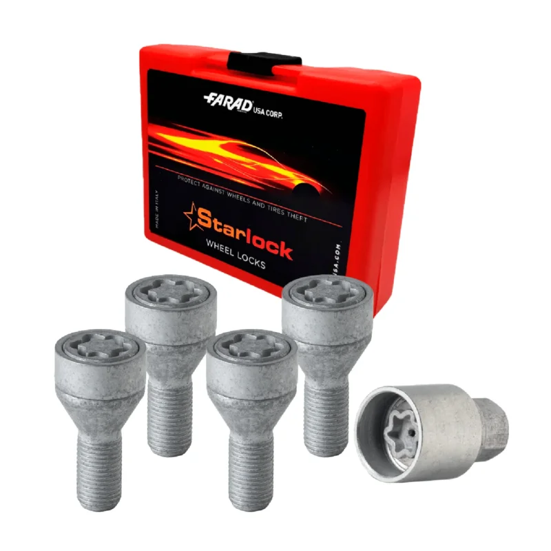 Radschloss Radschrauben Satz für Jeep Compass ab 2020 Silber 4tlg M12X1.25