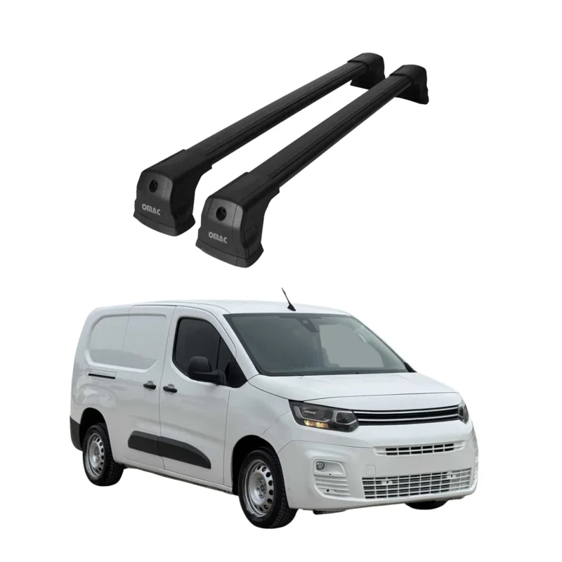 Dachträger Gepäckträger für Citroen Berlingo 2018-2026 Aluminium Schwarz 2tlg