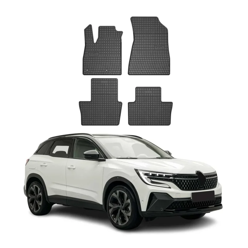 Fußmatten Gummimatten für Renault Austral 2022-2026 Mild Hybrid Schwarz 4 tlg