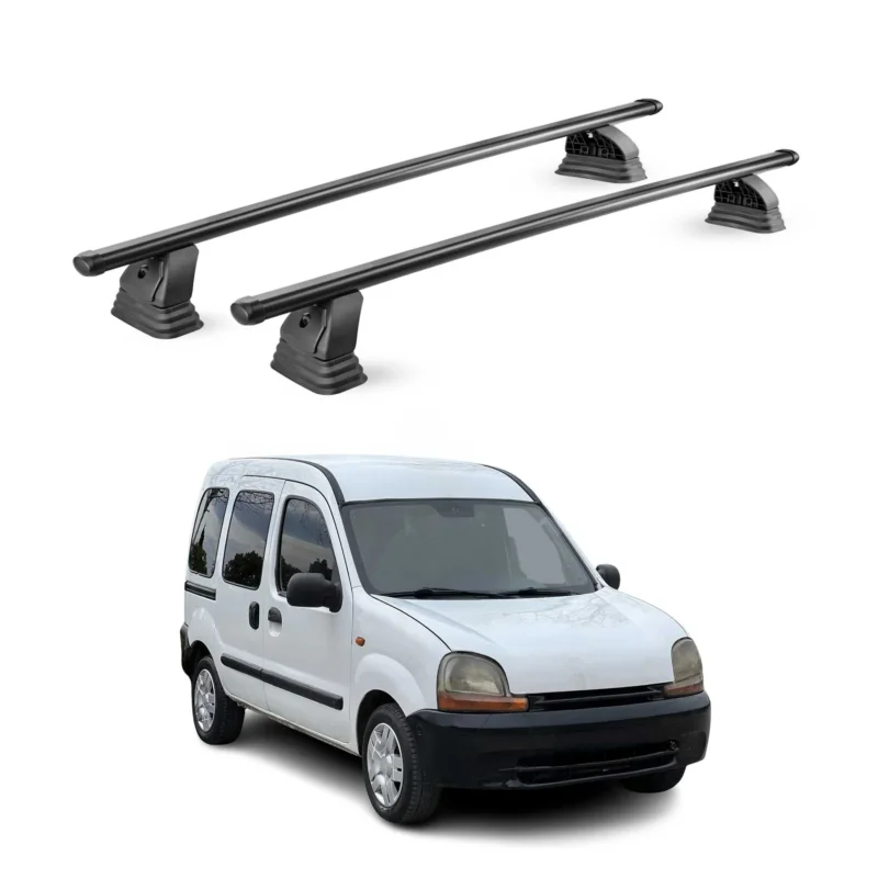 Stahl Dachträger für Renault Kangoo I 1997-2007 TÜV Abschließbar 2tlg Schwarz