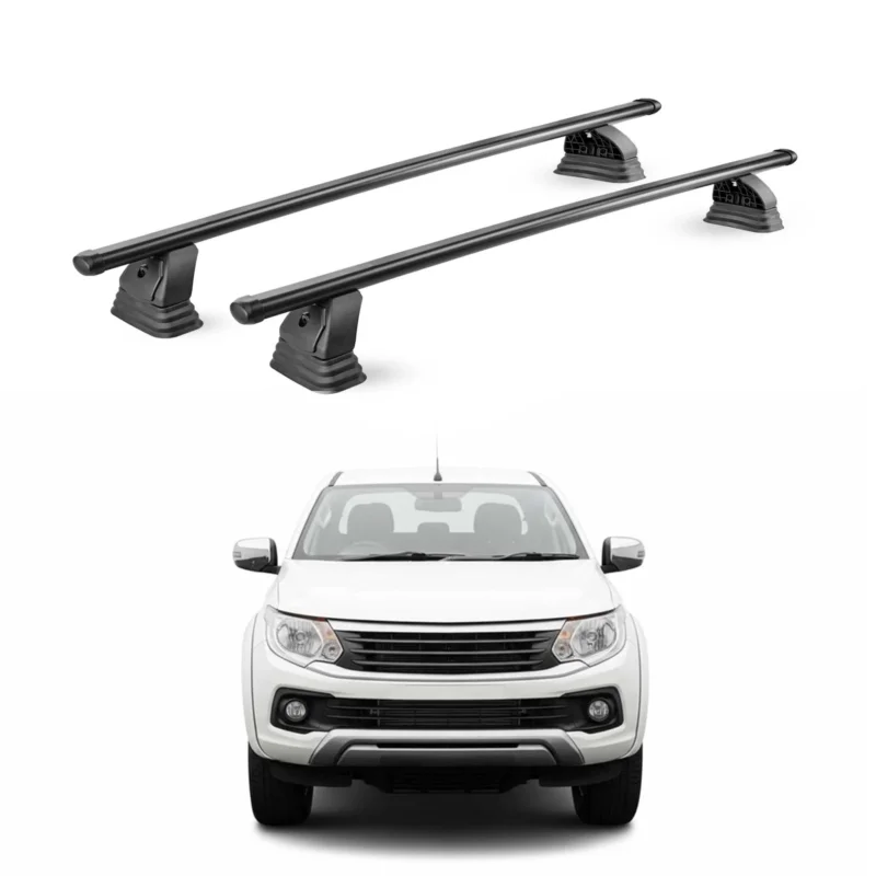 Stahl Dachträger für Fiat Fullback Double Cab / Singe Cab 2016-2019 2tlg Schwarz