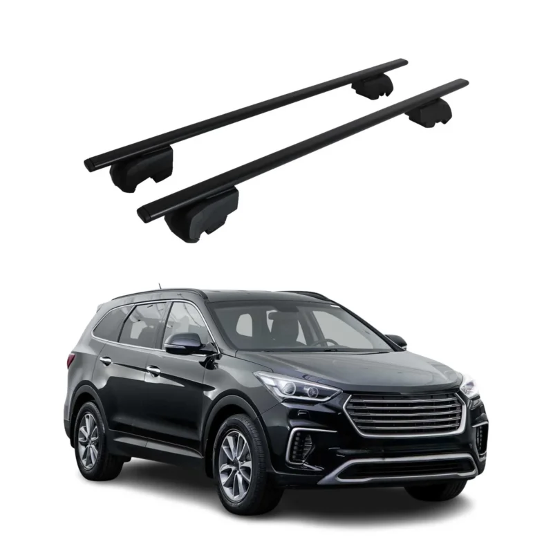 Dachträger für Hyundai Santa Fe III / Grand Santa Fe 2013-2018 Metall Schwarz 2x