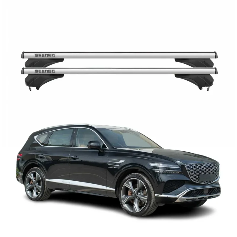 Menabo Dachträger Grundtäger für Genesis GV80 2021-2026 Aluminium Silber 2 tlg
