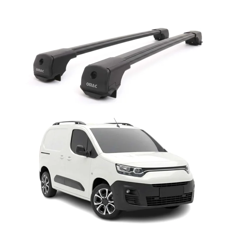 Dachträger Grundträger für Fiat Doblo III 2022-2026 Aluminium 75kg Schwarz 2tlg