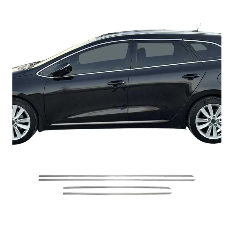 Seitentürleiste Türleisten Türschutzleiste für Kia Carens 2013-2021 Edelstahl 4x