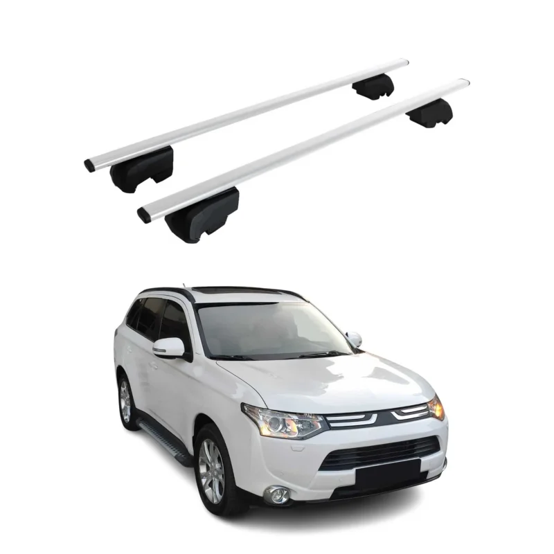 Dachträger Grundträger für Mitsubishi Outlander 2012-2020 Stahl Silber ABE 2x