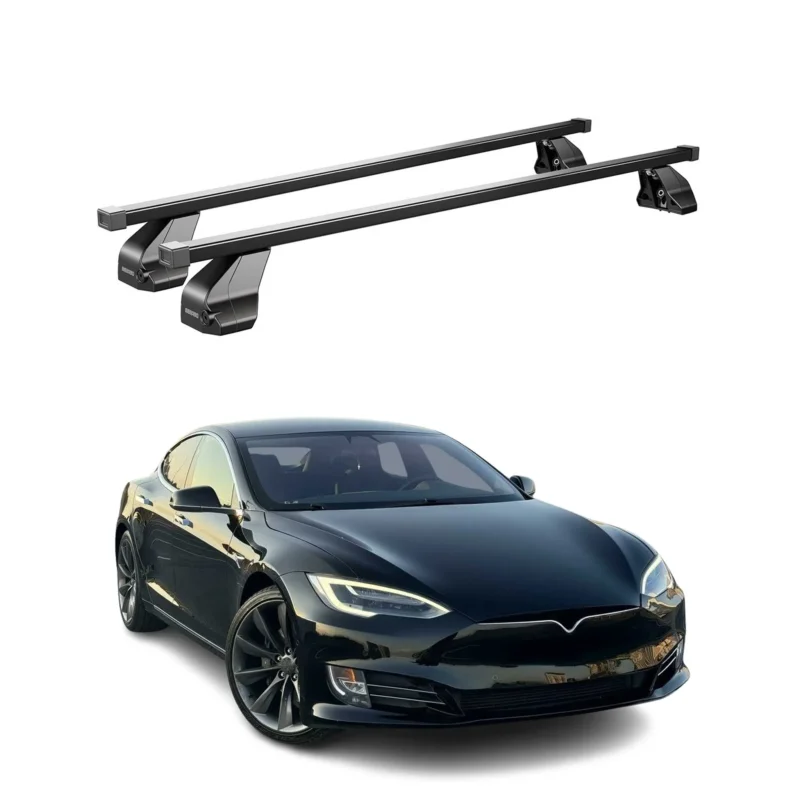 Menabo Dachträger Grundtäger für Tesla Model S 2017-2026 75kg Stahl Schwarz 2x