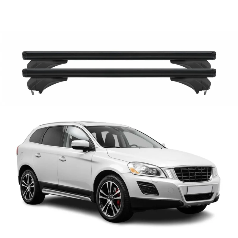 Menabo Dachträger Grundtäger für Volvo XC60 I 2008-2013 Pre-FL Alu Schwarz 2 tlg
