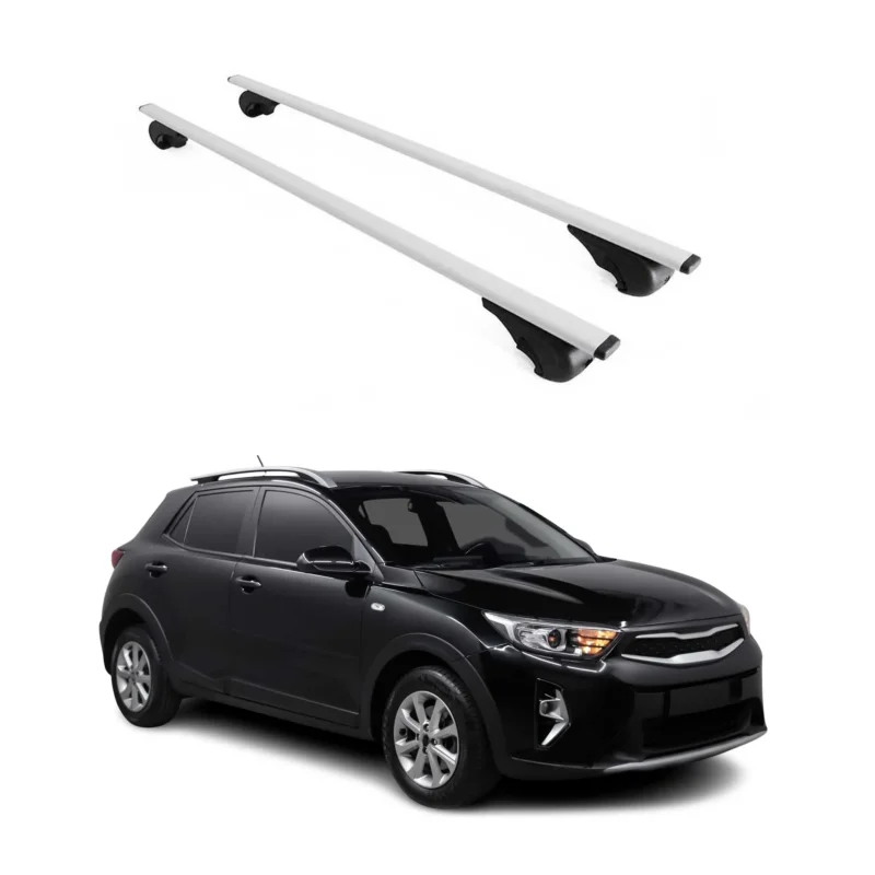 Dachträger Grundträger für Kia Stonic 2017-2026 75kg Stahl Silber 2 tlg