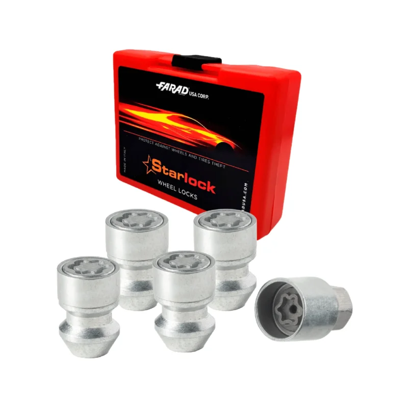 Radschloss Radschrauben Satz für Subaru Leone 1971-1994 Silber 4x M12X1.5