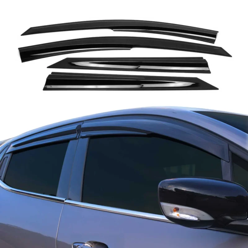 4x Windabweiser Regenabweiser für VW Passat B8 2015-2019 Acryl Dunkel