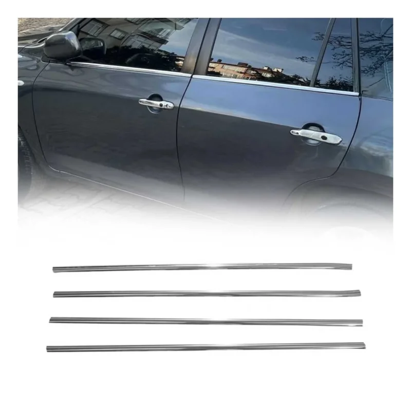 Fensterleisten Zierleisten für Toyota RAV4 III 2006-2012 Edelstahl Chrom 4tlg