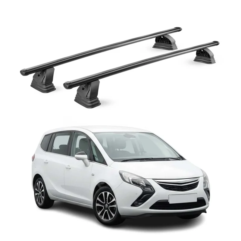 Stahl Dachträger für Opel Zafira C Tourer 2011-2019 TÜV 75 kg 2tlg Schwarz