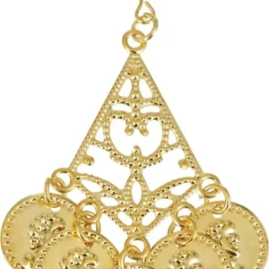 Metallic Oorbellen Munten Goud 5cm van Fiestas Guirca koop je bij Partywinkel