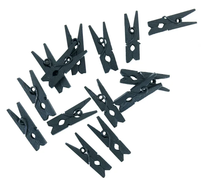 Mini Knijpers Hout Zwart 24st van WeFiesta koop je bij Partywinkel