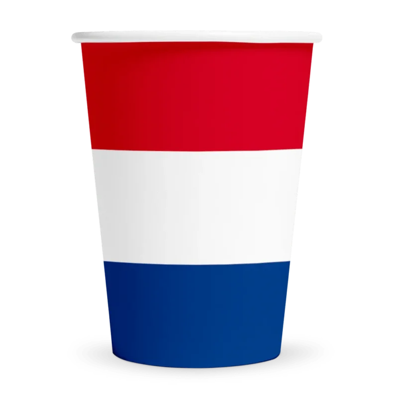 Nederland Bekers Rood Wit Blauw 210ml 8st van WeFiesta koop je bij Partywinkel