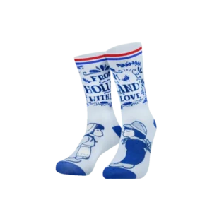 Nederland Sokken Blauw Wit One Size van Paper Dreams koop je bij Partywinkel