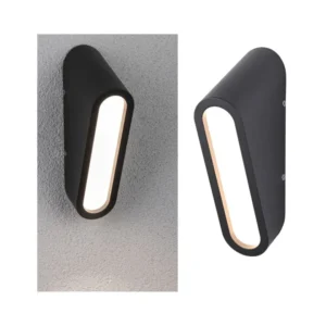 LED Außenwandleuchte Cliff IP44 64x116mm 3000K 9,5W 300lm 230V Anthrazit Aluminium