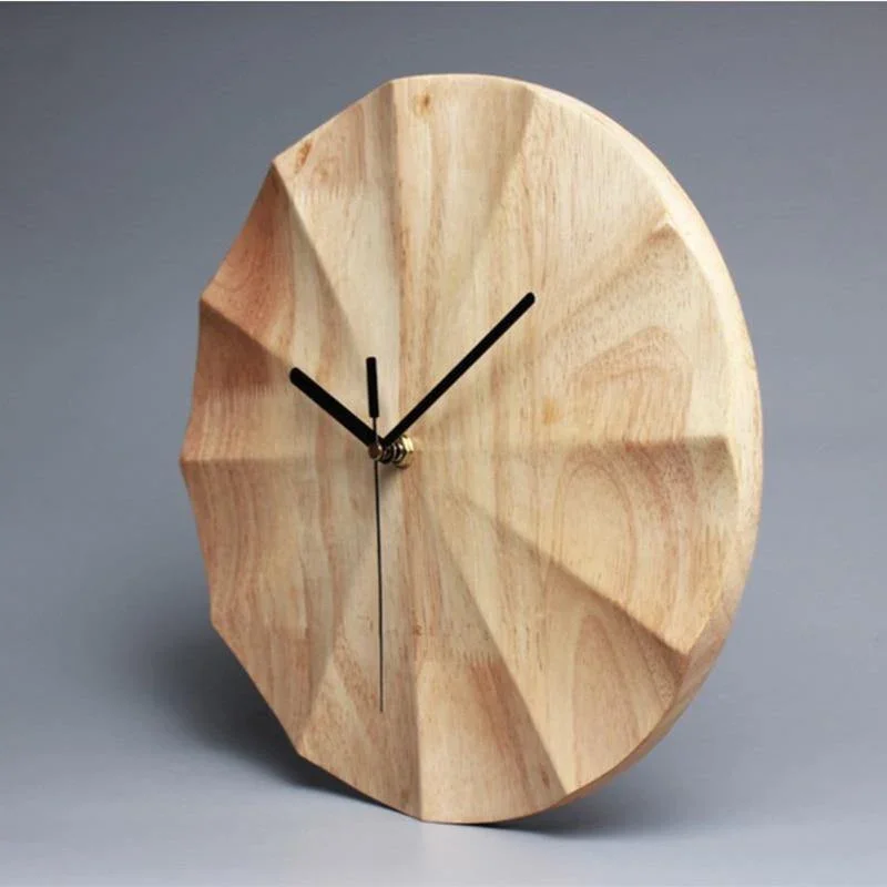 Nordic Wooden Street Fashion Wanduhr | Karnz