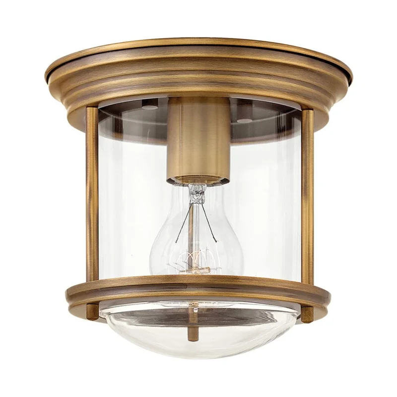Hadrian Deckenleuchte – Clear Glass / Brushed Bronze