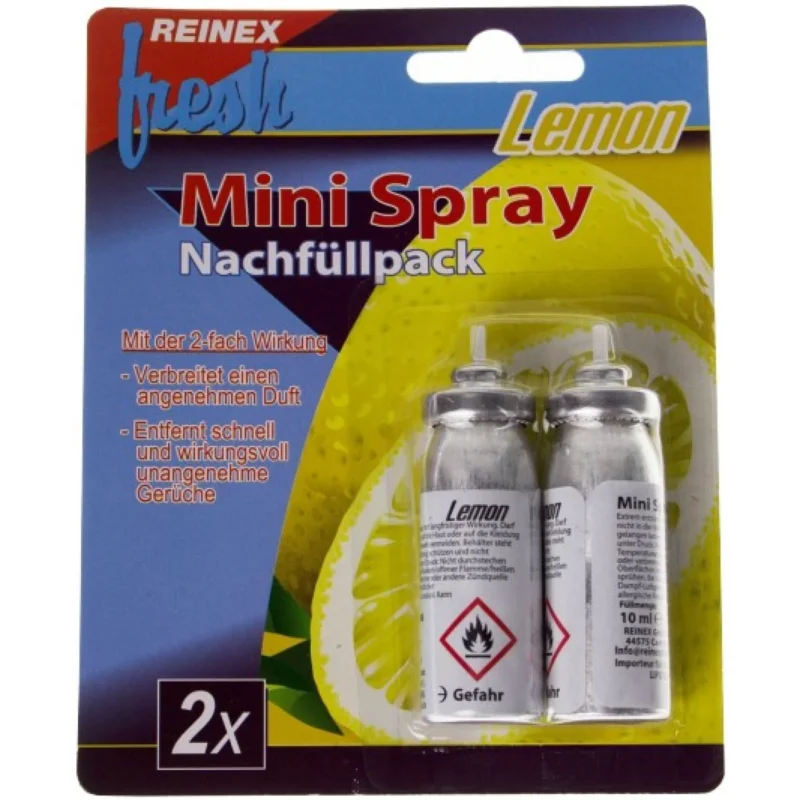Reinex fresh Mini Spray Nachfüllpack, 2-teilig Lemon