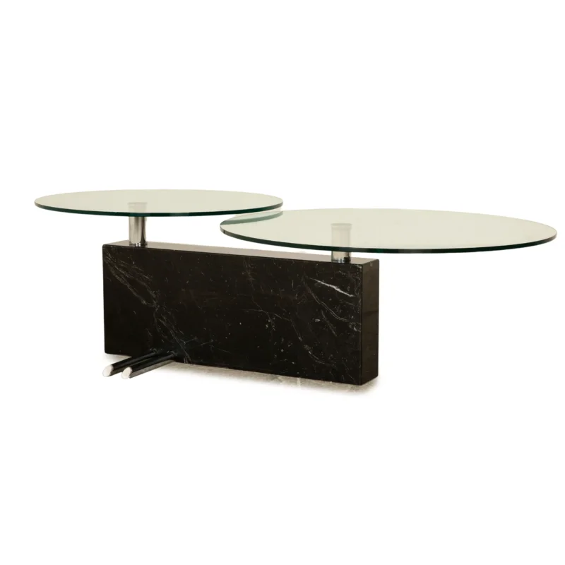 Rolf Benz Marmor Couchtisch Schwarz manuelle Funktion