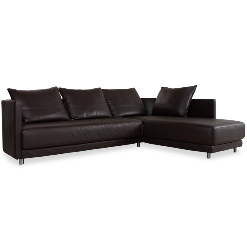Rolf Benz Onda Leder Ecksofa Braun Couch Recamiere Rechts