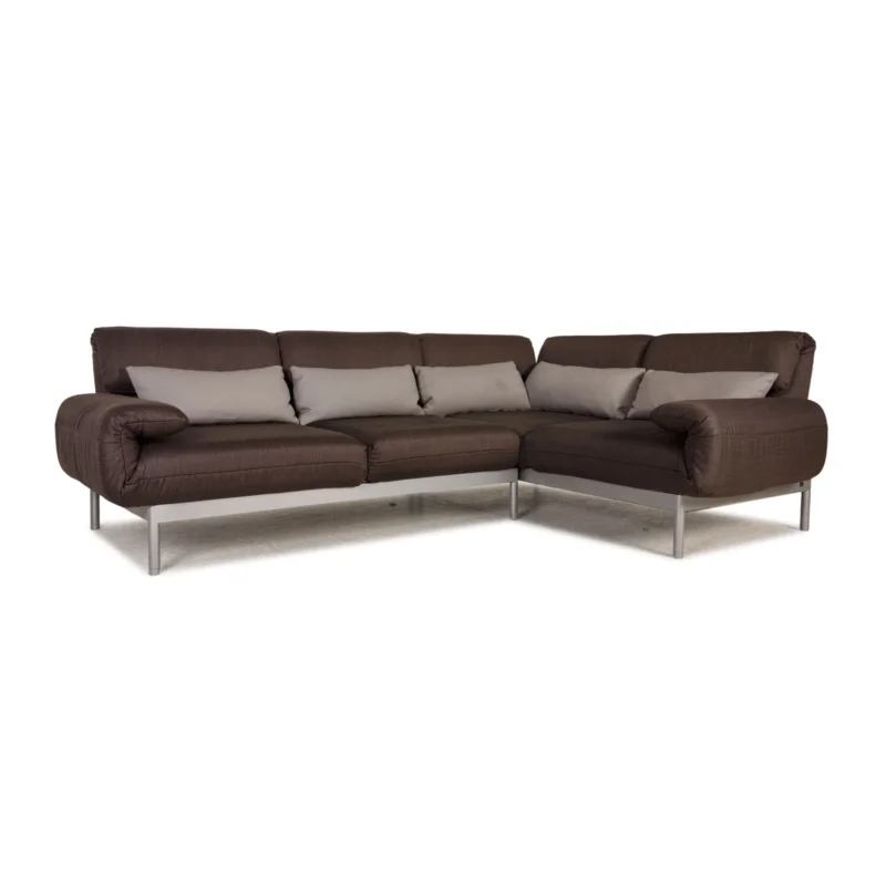 Rolf Benz Plura Stoff Sofa Grau Ecksofa Couch Funktion Relaxfunktion