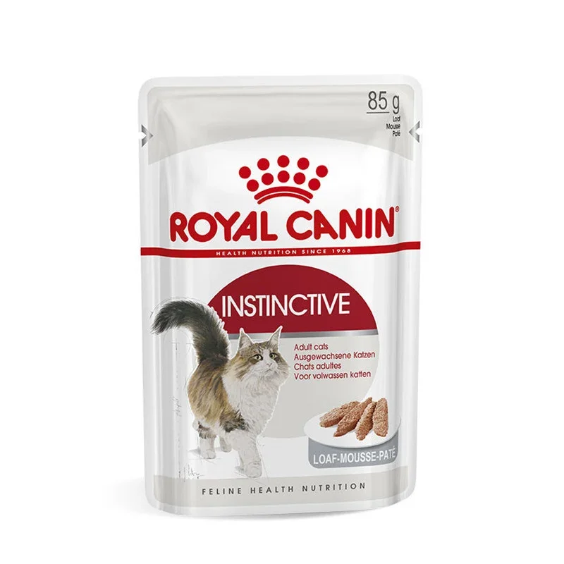 Royal Canin Instinctive Mousse cat food pouch, 85g loaf pate for adult cats