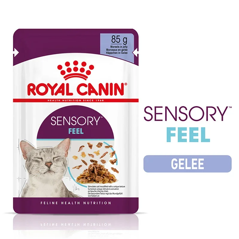 Royal Canin Sensory Feel wet cat food pouch, 85g jelly morsels for adult cats