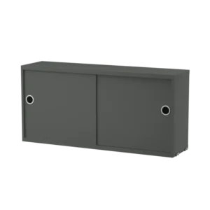 Schrank mit Schiebetüren 78x20cm Dunkelgrau – String Furniture