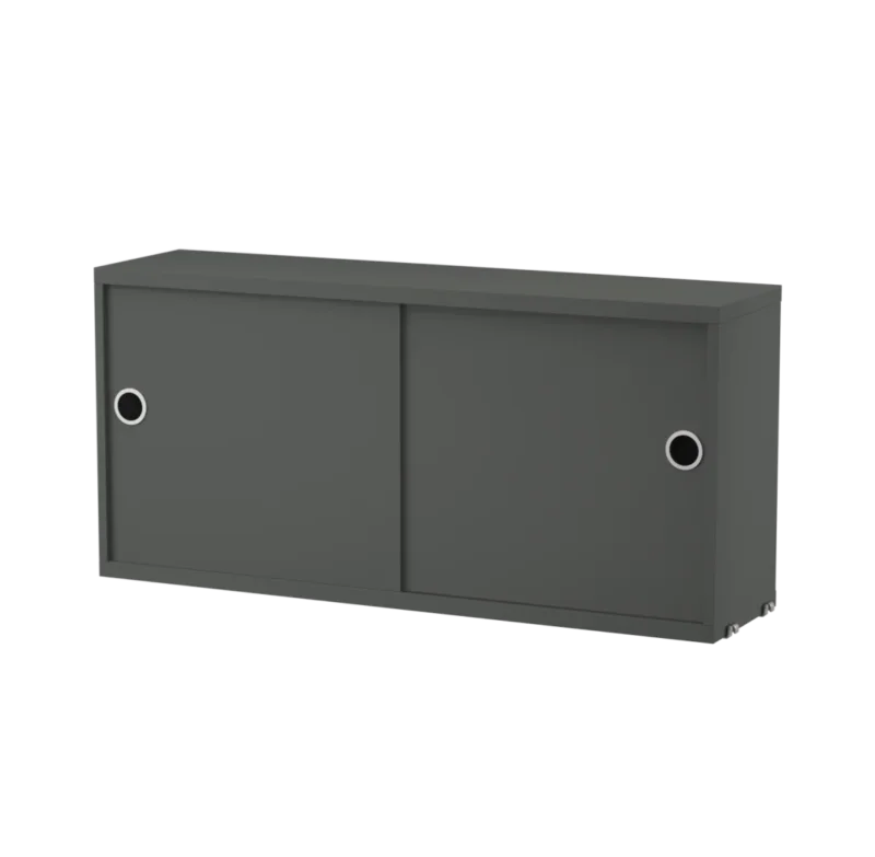 Schrank mit Schiebetüren 78x20cm Dunkelgrau – String Furniture