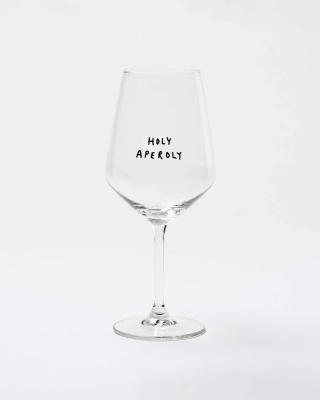 selekkt - HOLY APEROLY Glas mit Spruch - Trinkglas - ROSA ECK Concept Store