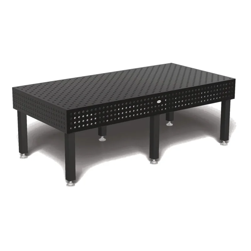 Produktansicht von Siegmund Schweißtisch 2400 x 1200 x 250 mm Professional Extreme 8.7 PLUS System 22 Plasmanitriert, Diagonalraster Höhe 600 mm mit Bodenverankerung