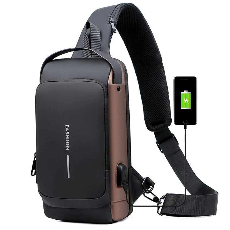Brehn | USB-Lade Sport Umhängetasche Anti-Diebstahl Schultertasche