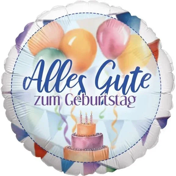 Taart Helium Ballon Zum Geburtstag Leeg 45cm van VDV Benefit koop je bij Partywinkel