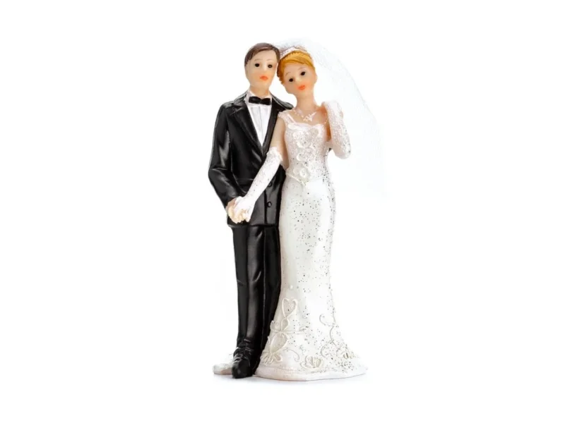 Taarttoper Bruiloft Bruidspaar 11cm van Partydeco koop je bij Partywinkel