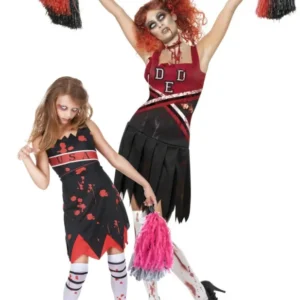 Zombie Cheerleader Paarkostüm für Mutter und Tochter