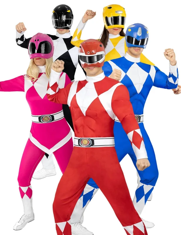 Power Rangers™ Gruppenkostüm Erwachense