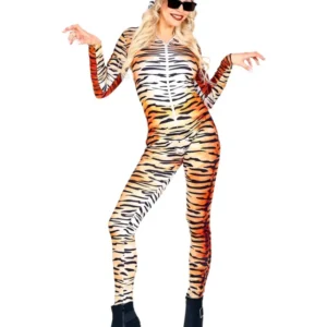 Tiger Jumpsuit mit Animal Print