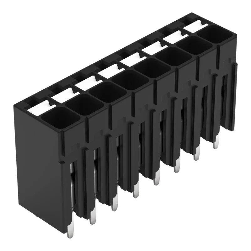 WAGO - Leiterplattenklemme THR-Leiterplattenklemme 2086-1108 Drücker,1,5mm²,sw − 108 Stück