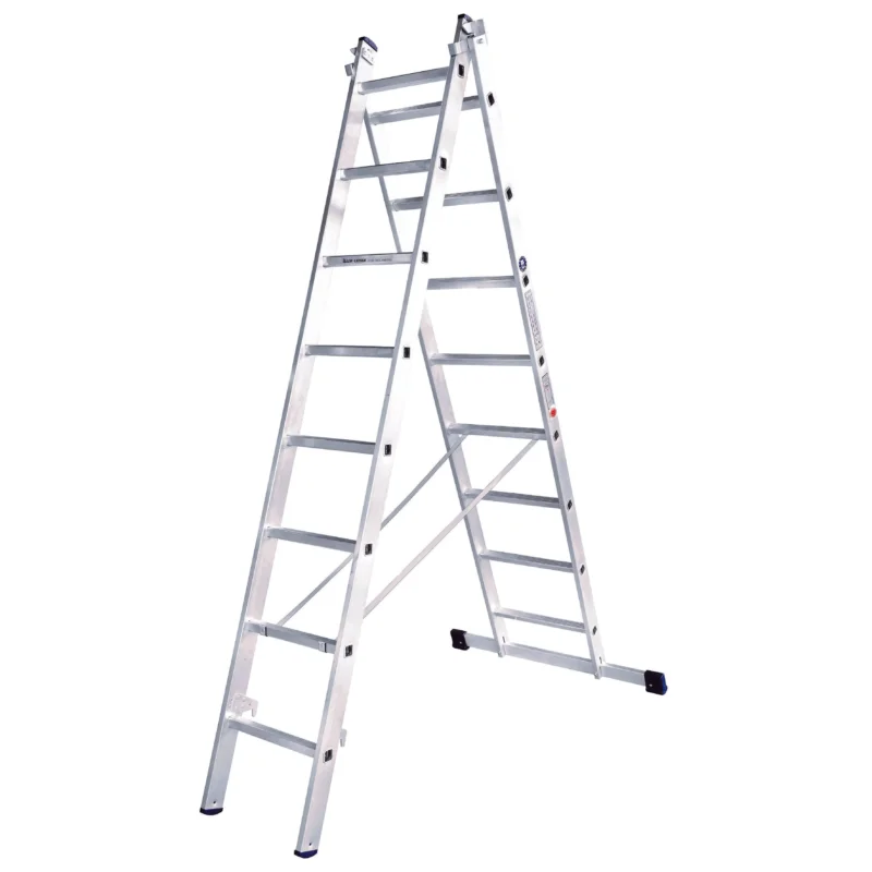 ILLER-LEITER - Sprossenleiter Mehrzweckleiter 52014 2-tlg,2x14 Spr., ALu