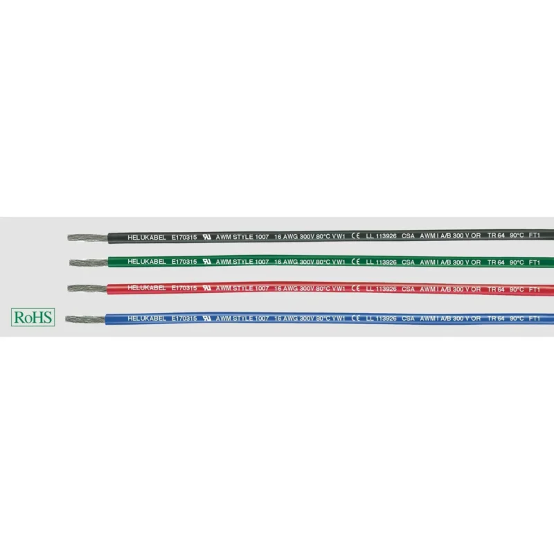 Klimaprime - Aderleitung HEL UL-CSA AWG26(0,13)grSp UL-CSA AWG 26 gr .305 PVC-Datenleitun − 305 Meter