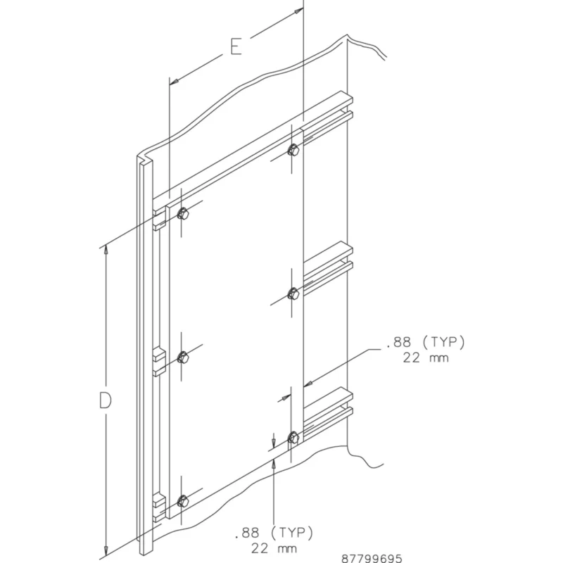 nVent Hoffman - Seiten-/Rückwand (Schaltschrank) Montageplatte, 2000x500 A20SMP5GE