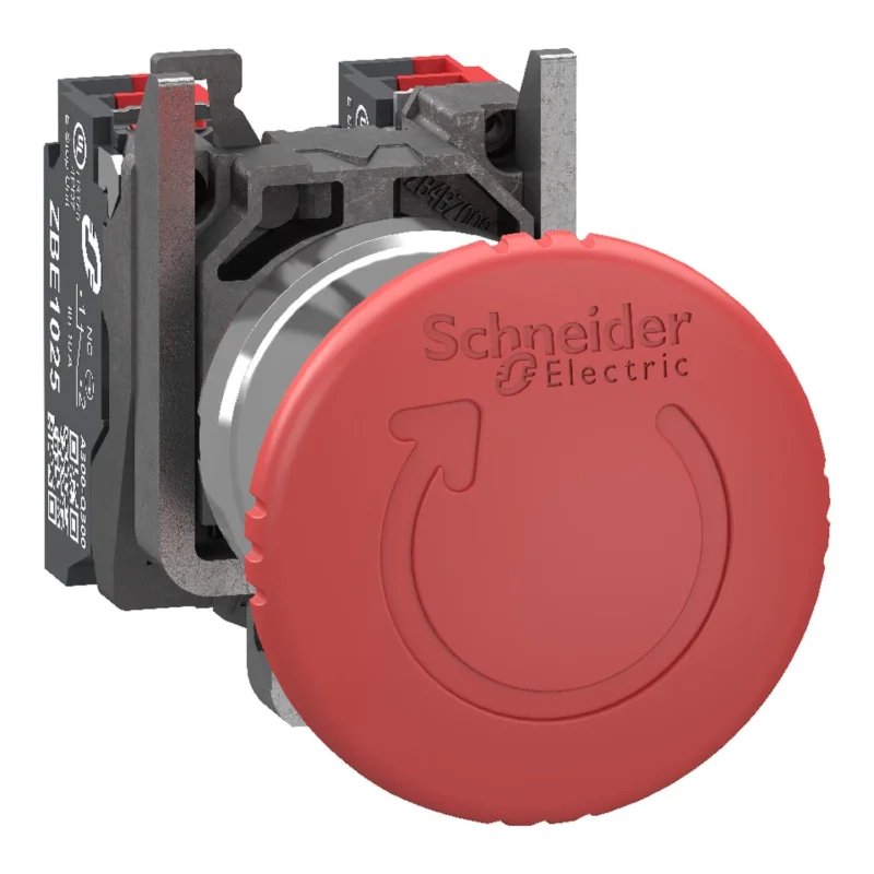 Schneider Electric - NOT-AUS-Taster, Komplettgerät Not-Aus 2Ö Dreh. Überl. XB4BS84445 22Mm Push In