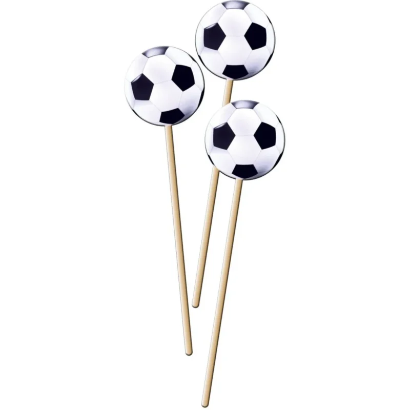 Voetbal Prikkers Groot - 20cm - 8 stuks van Folat koop je bij Partywinkel