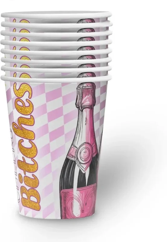 Vrijgezellenfeest Bekers Roze 250ml 8st van VDV Benefit koop je bij Partywinkel